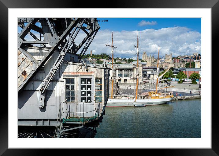  Bristol's harbourside, layers of History Framed Mounted Print by Carolyn Eaton