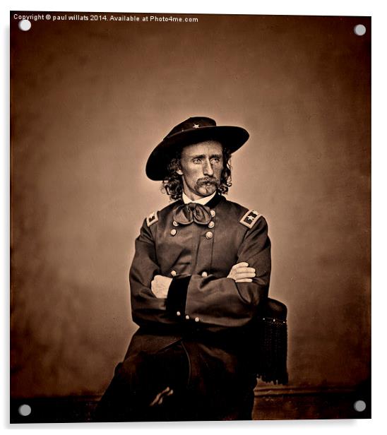 COLONEL GEORGE ARMSTRONG CUSTER Acrylic by paul willats
