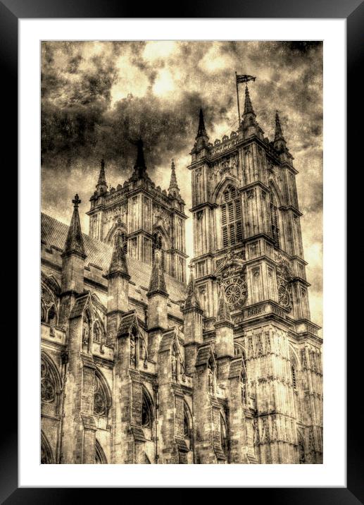  Westminster Abbey London Vintage Framed Mounted Print by David Pyatt