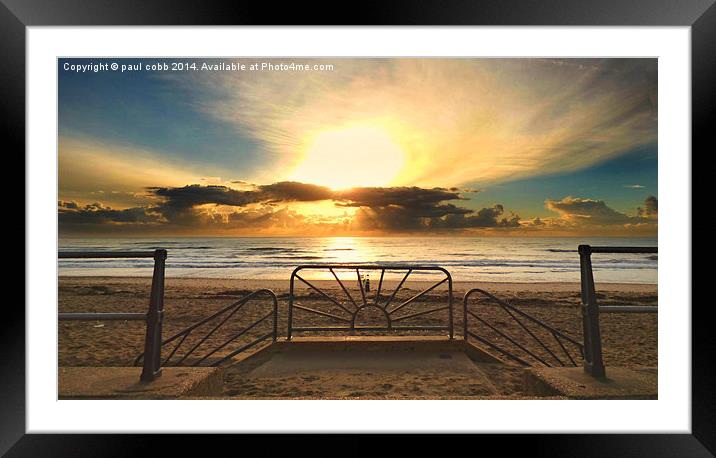  Beach side view Framed Mounted Print by paul cobb