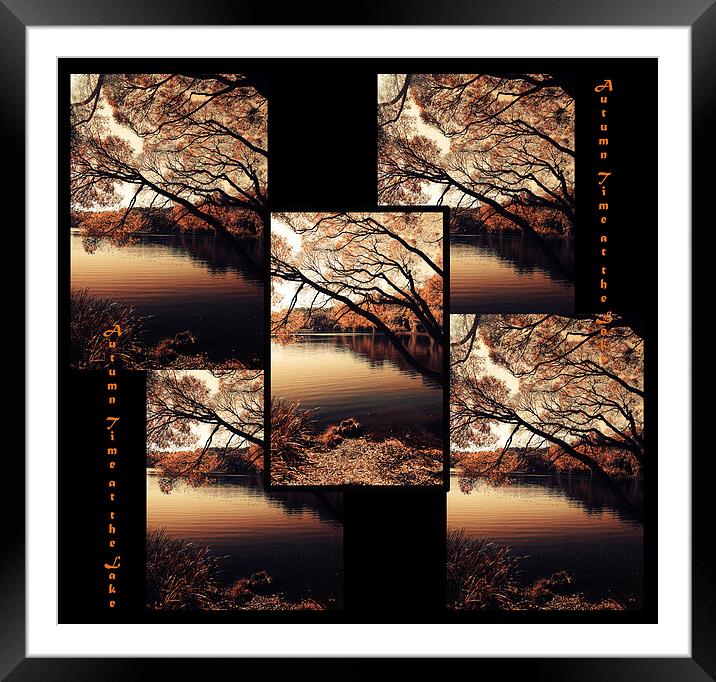  Autumn Time. Collage for Interiors Framed Mounted Print by Jenny Rainbow