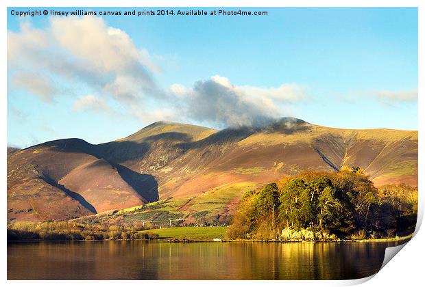  Skiddaw And Friars Crag, Cumbria 2 Print by Linsey Williams