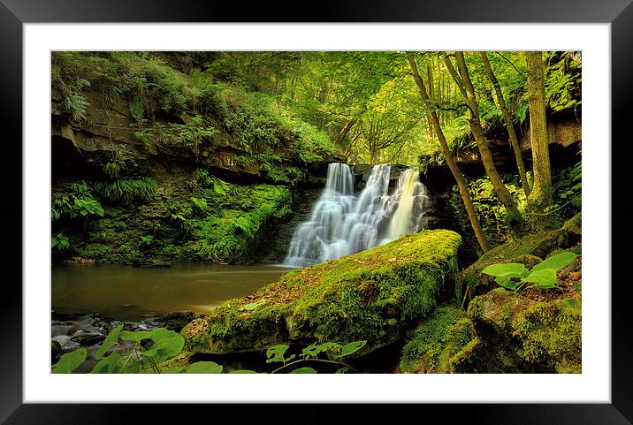  Goitstock Lower falls Framed Mounted Print by IAN SUFFIELD