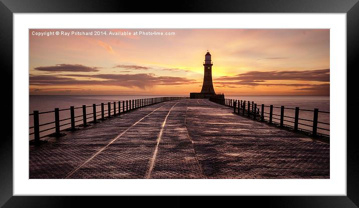  Walk on Roker Pier Framed Mounted Print by Ray Pritchard