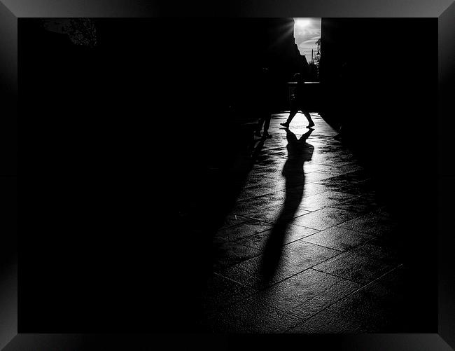  Shadow Walk Framed Print by Gagan Sadana