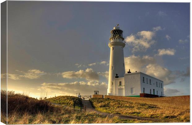 Flamborough Lighthouse  Canvas Print by IAN SUFFIELD