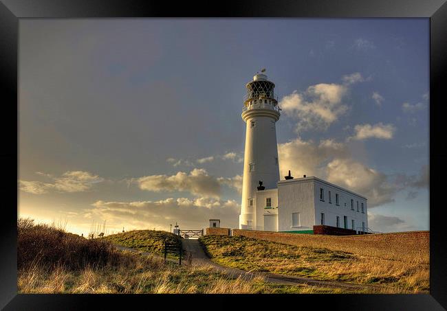 Flamborough Lighthouse  Framed Print by IAN SUFFIELD