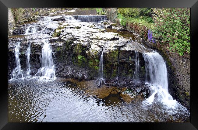  The waterfall at hawes Framed Print by Paul Collis