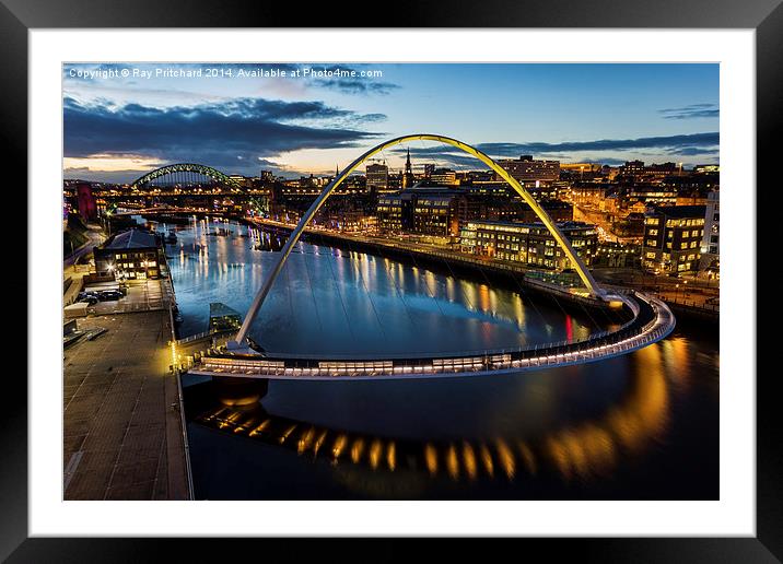  View of the River Tyne  Framed Mounted Print by Ray Pritchard
