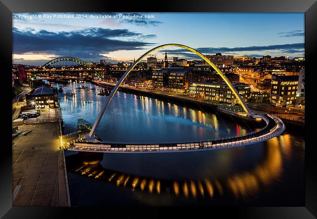  View of the River Tyne  Framed Print by Ray Pritchard