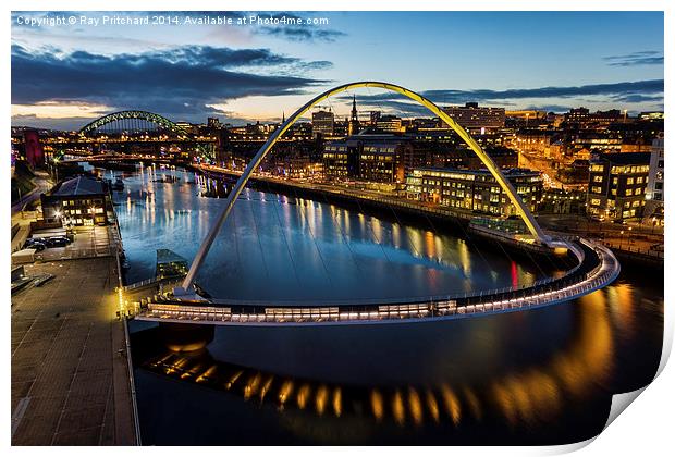  View of the River Tyne  Print by Ray Pritchard