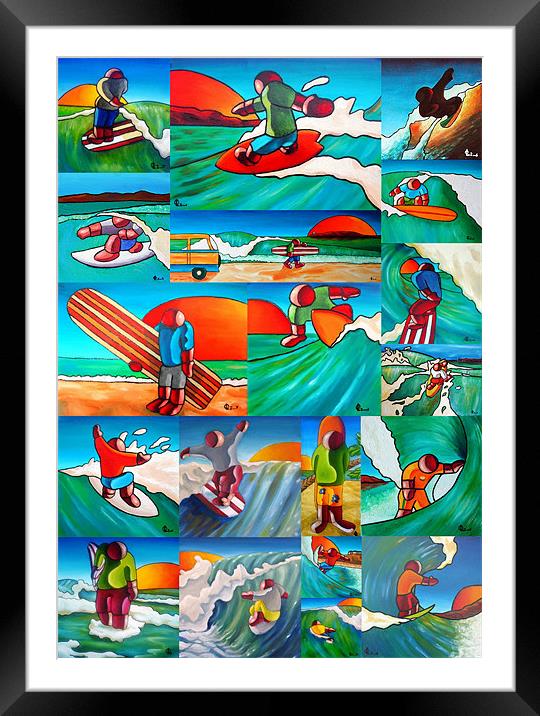 Surf stills Framed Mounted Print by Olivier Longuet