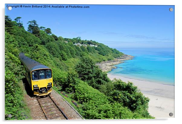 Coastal Railway Acrylic by Kevin Britland