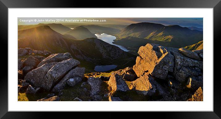  Dawn breaks over Buttermere Framed Mounted Print by John Malley