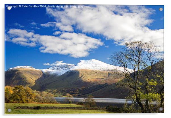  Scafell Pike Acrylic by Peter Yardley