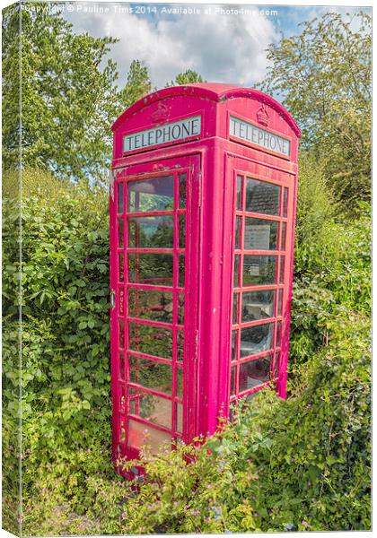  Great British Red Phone Box Canvas Print by Pauline Tims