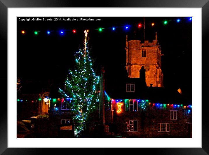  Christmas at Corfe Framed Mounted Print by Mike Streeter