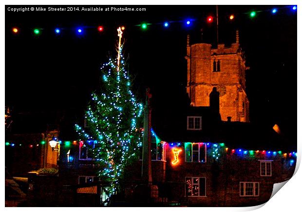  Christmas at Corfe Print by Mike Streeter