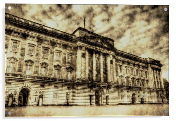 Buckingham Palace Vintage Acrylic by David Pyatt