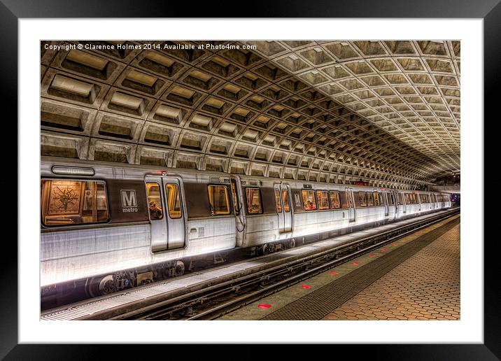 Washington DC Metro Station V Framed Mounted Print by Clarence Holmes