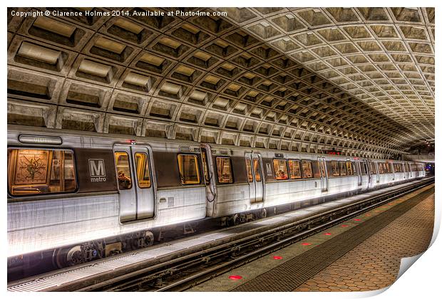Washington DC Metro Station V Print by Clarence Holmes