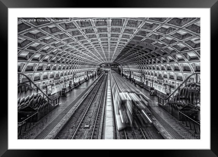 Washington DC Metro Station XII Framed Mounted Print by Clarence Holmes