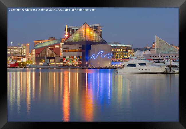 Baltimore National Aquarium at Twilight I Framed Print by Clarence Holmes