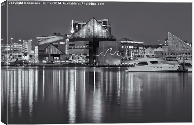 Baltimore National Aquarium at Twilight II Canvas Print by Clarence Holmes