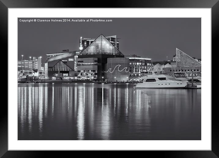 Baltimore National Aquarium at Twilight II Framed Mounted Print by Clarence Holmes