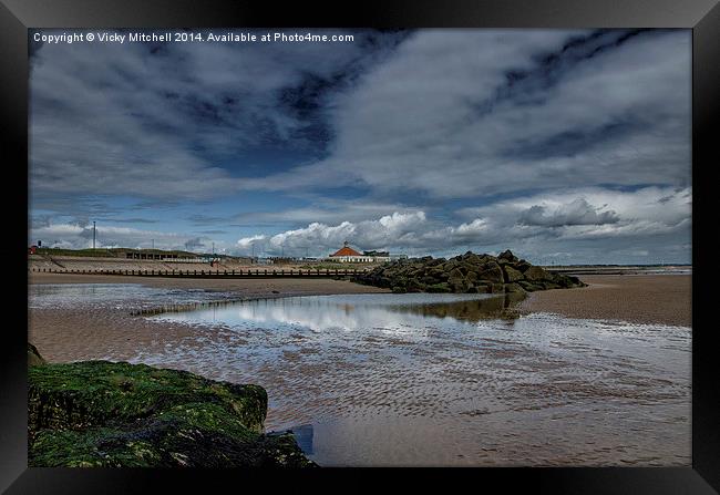  Low tide at Aberdeen Framed Print by Vicky Mitchell
