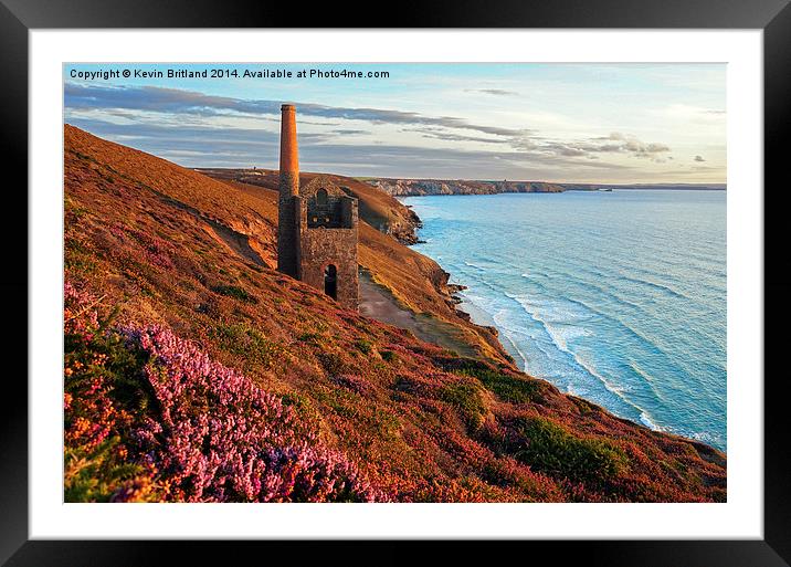  Old Cornish Tin MIne Framed Mounted Print by Kevin Britland