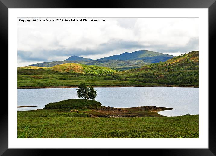  Loch Arklet Scotland Framed Mounted Print by Diana Mower