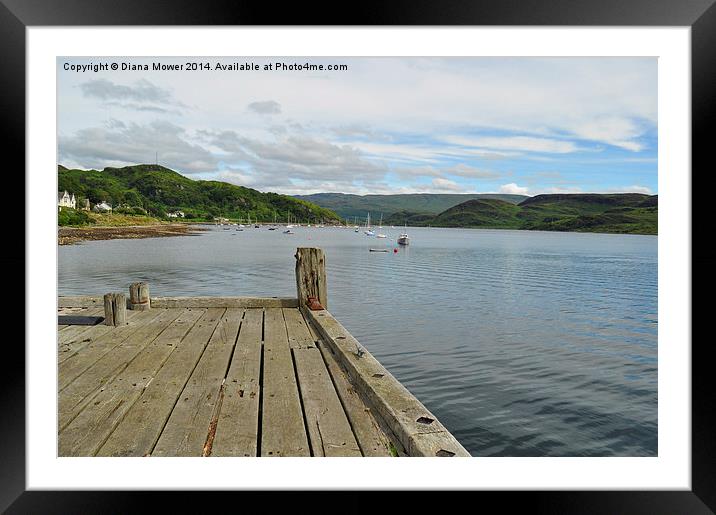  Dunoon Pier Framed Mounted Print by Diana Mower