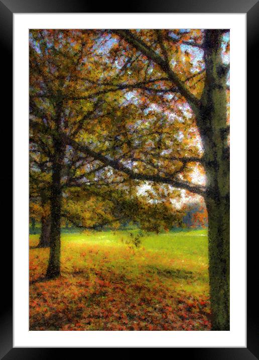 Autumn Pastel Framed Mounted Print by David Pyatt