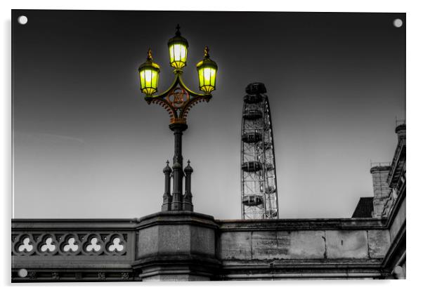 Westminster Bridge Lamp Acrylic by David Pyatt
