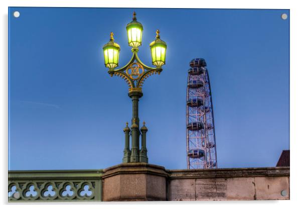 Westminster Bridge Lamp Acrylic by David Pyatt