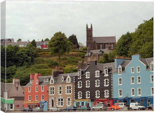  Tobermory , the Church Above Canvas Print by Bill Lighterness