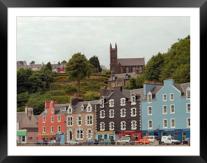  Tobermory , the Church Above Framed Mounted Print by Bill Lighterness