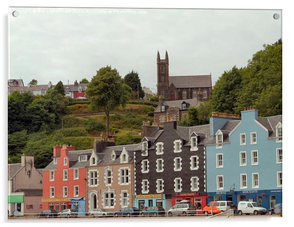  Tobermory , the Church Above Acrylic by Bill Lighterness