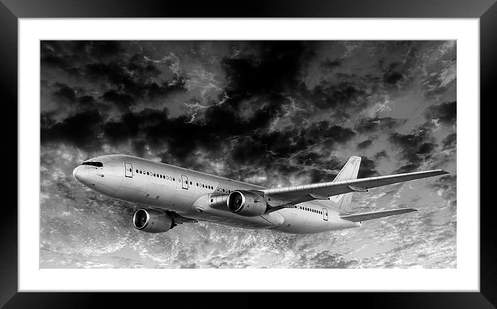   passenger aircraft Framed Mounted Print by Guido Parmiggiani