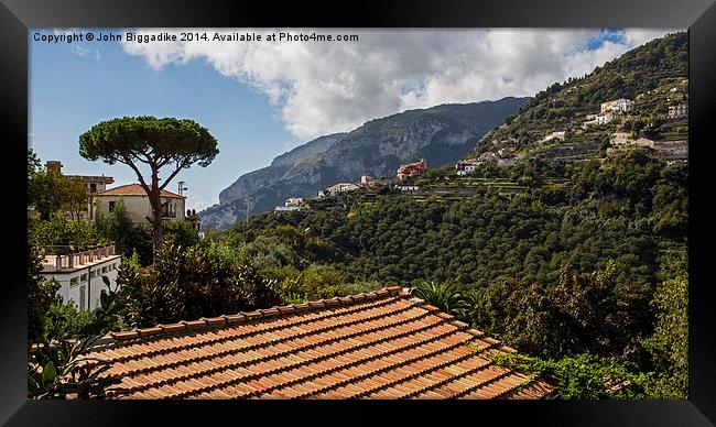  Ravello View Framed Print by John Biggadike