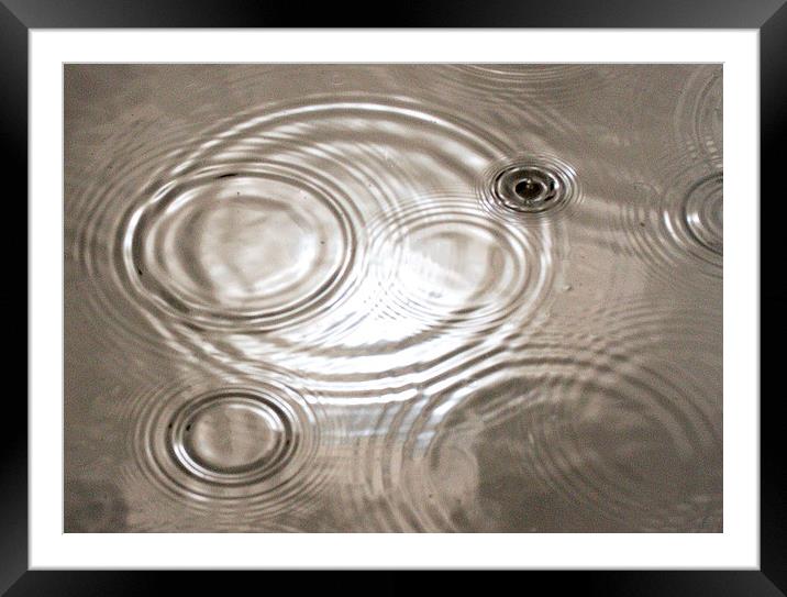 Rain and Ripples and Sun Framed Mounted Print by Colin Tracy