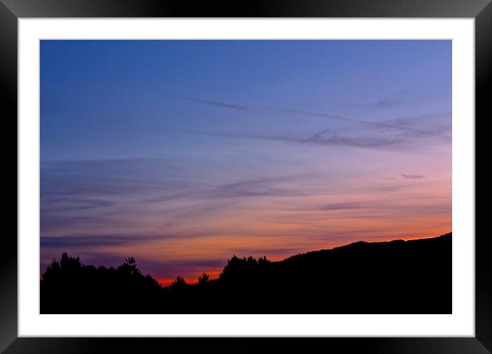mountain sunset Framed Mounted Print by craig preece