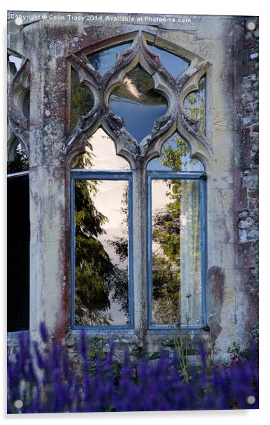 Reflection in Old Window  Acrylic by Colin Tracy