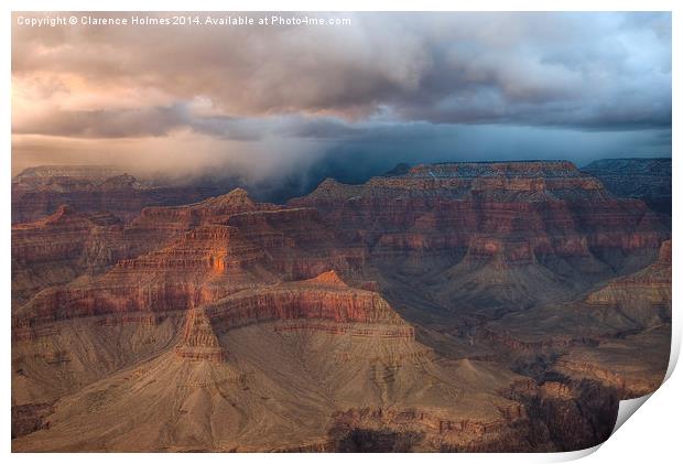 Storm Over Grand Canyon Print by Clarence Holmes