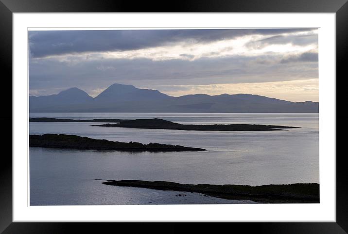  A view to the isle of Jura Framed Mounted Print by Paul Collis