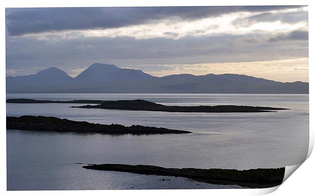  A view to the isle of Jura Print by Paul Collis