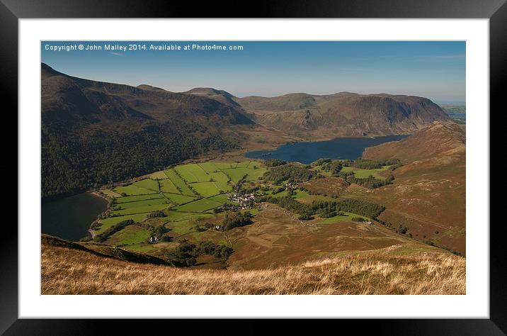  Buttermere Village Framed Mounted Print by John Malley
