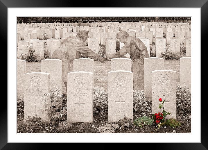  Christmas truce remembered Framed Mounted Print by Rob Lester