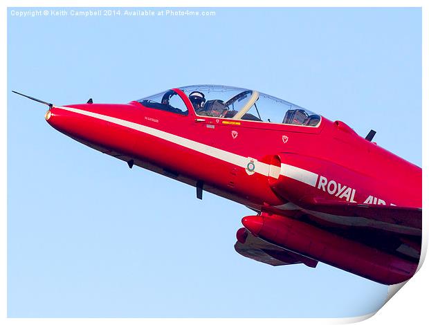 Red Arrows - up close and personal.  Print by Keith Campbell